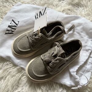 Zara Kids Grey Boat Shoes